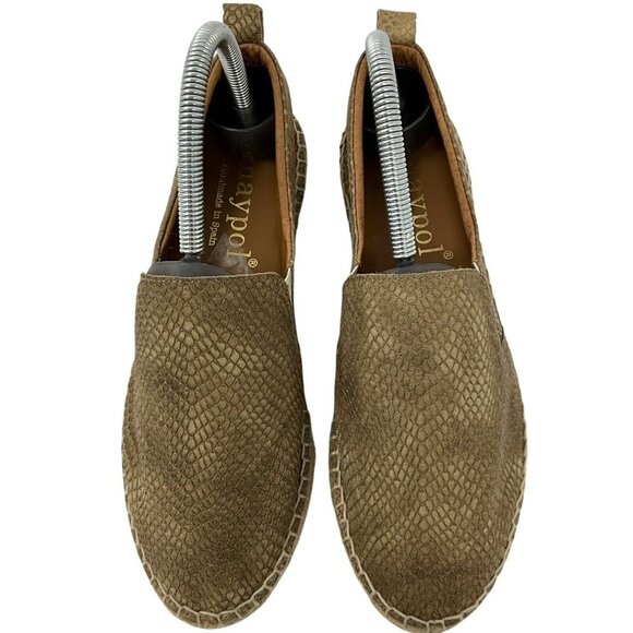 Maypol Espadrille Flats US Size 8 EUR 38 Tan Slip On Shoes Casual Made in Spain - Picture 3 of 10
